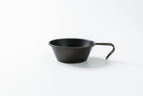 黒酸化ビンテージ加工シェラカップ -HILLSFIELD-　エンボス 330ml ステンレス 目盛り付