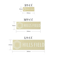 HILLS FIELD ロゴ カッティングステッカー ホワイト