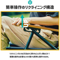 耐荷重100kg 4段階リクライニングチェア