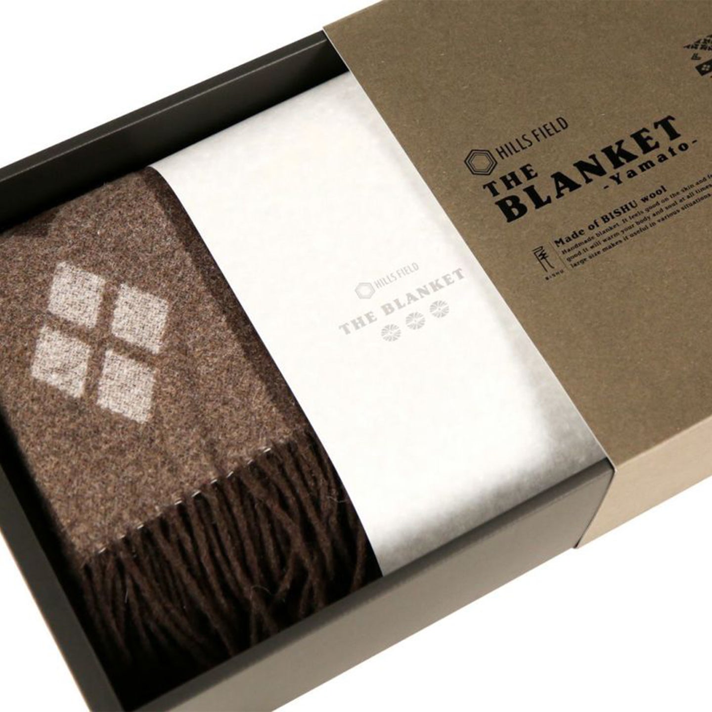 世界3大ウール地で作られた尾州ウールブランケット The Blanket ザ・ブランケット 200 x 150cm YAMATO柄