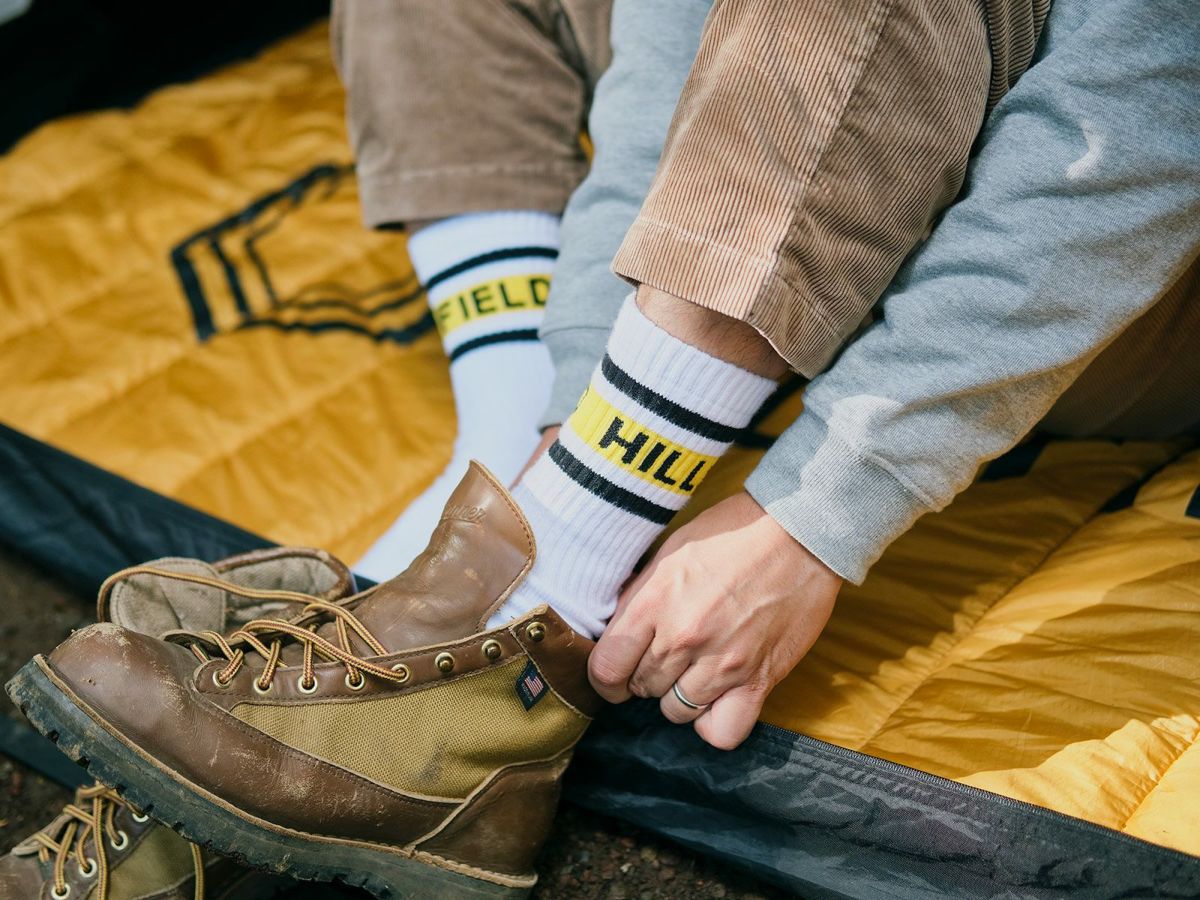 HILLS FIELD WARM LONG SOCKS ロゴソックス