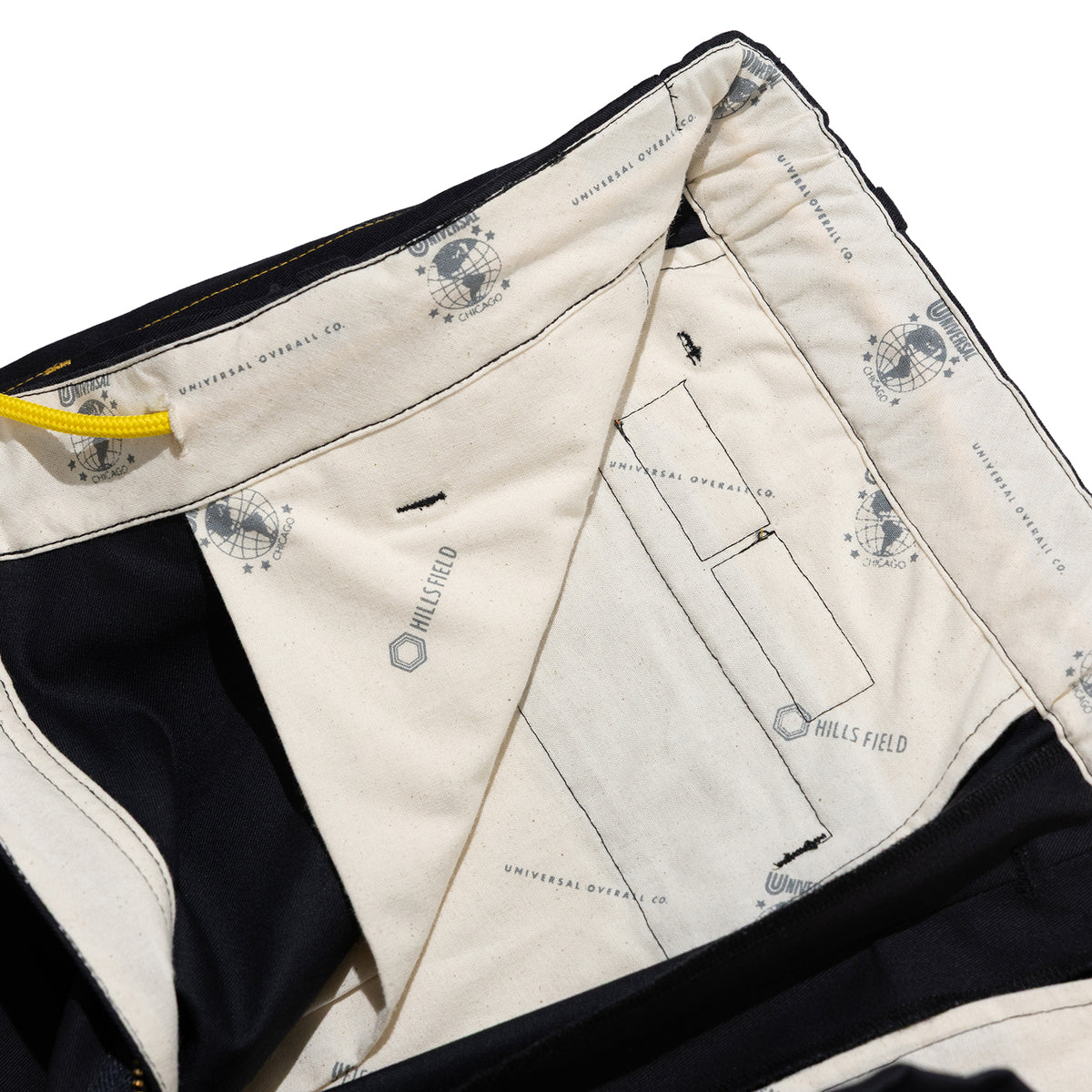 UNIVERSAL OVERALL × HILLS FIELD CAMP ADDICTIVE TUCK TAPERD ブラック