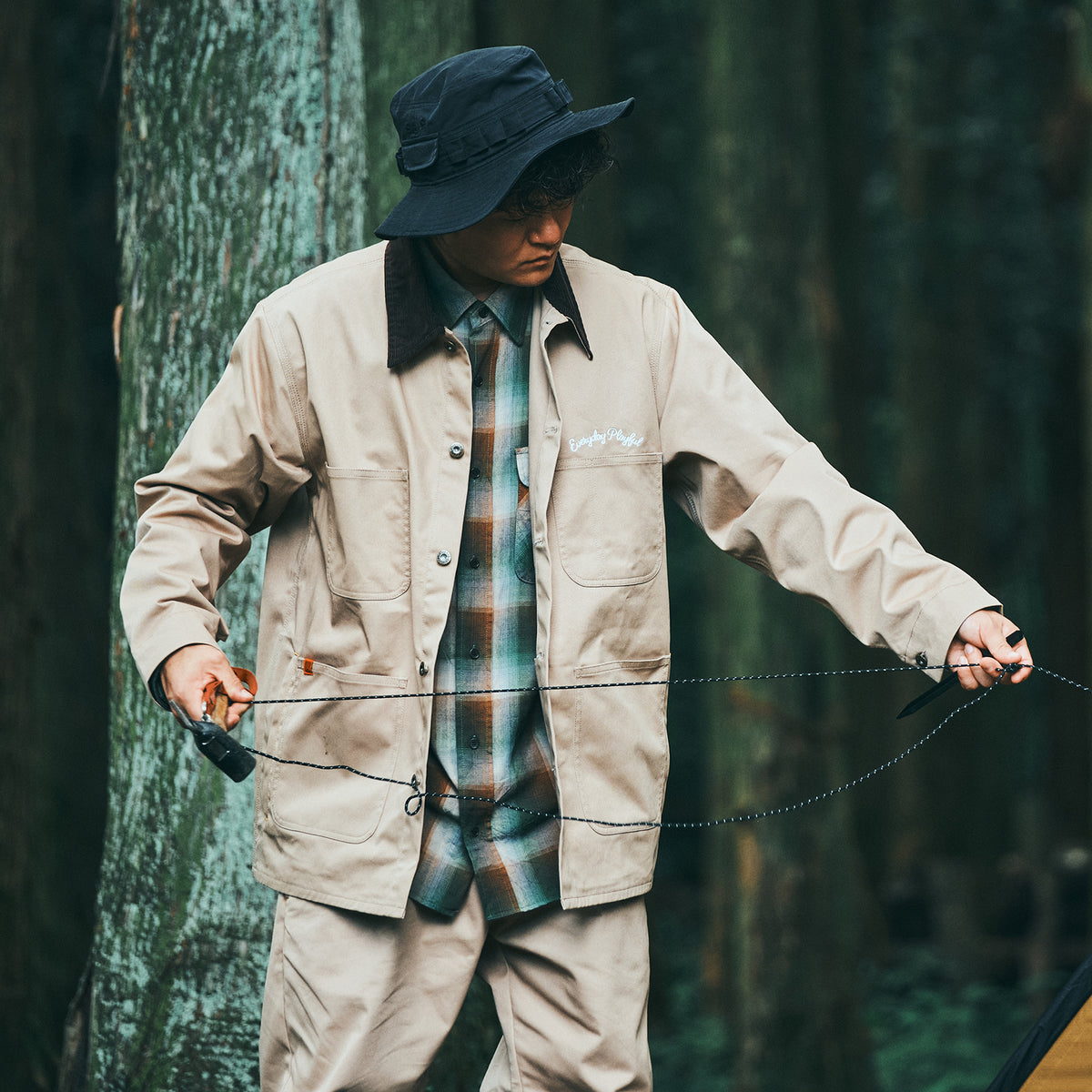 UNIVERSAL OVERALL × HILLS FIELD CAMPERS COVERALL ベージュ