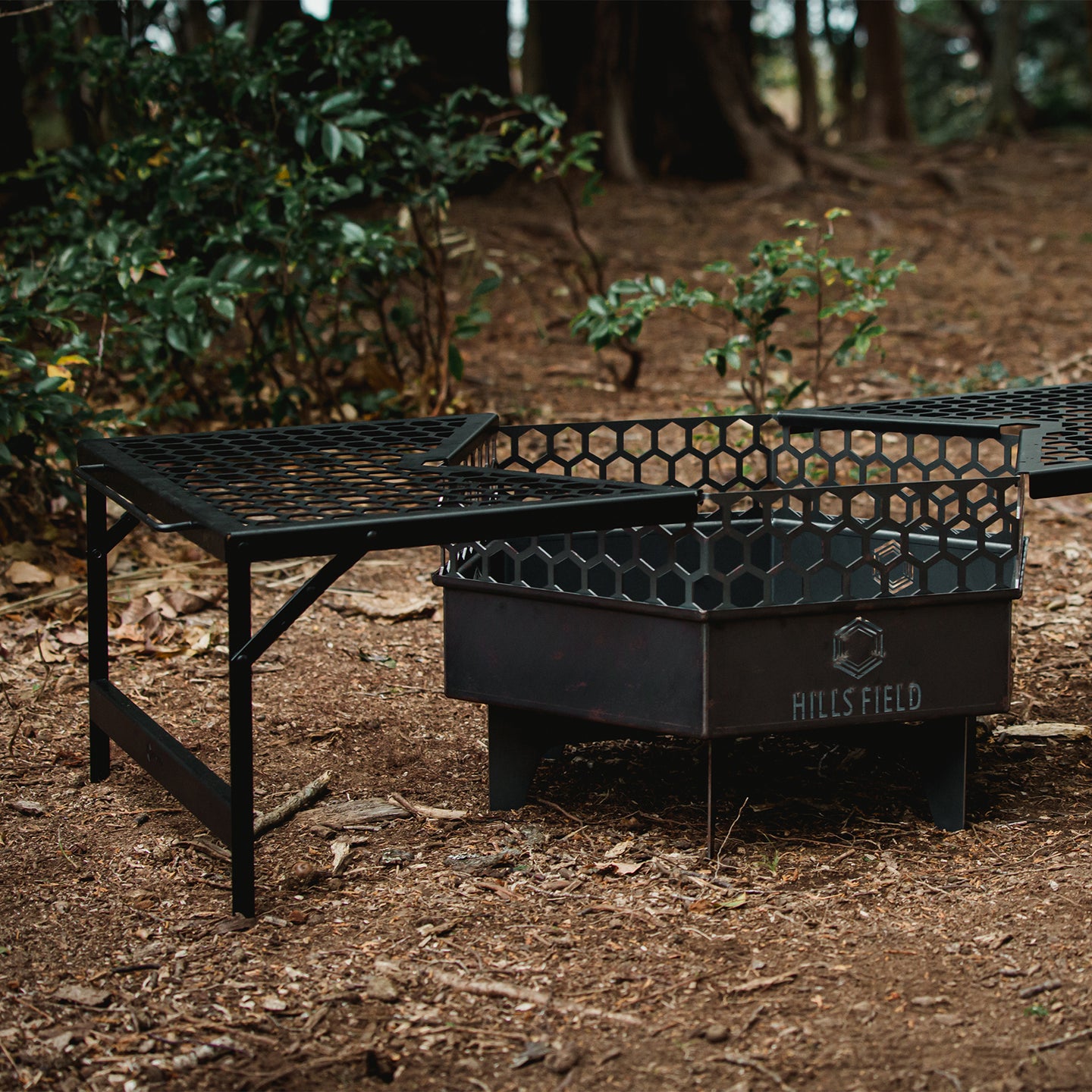 焚き火台フリー座専用サイドテーブル DANBO-ダンボ- ブラック（１台）