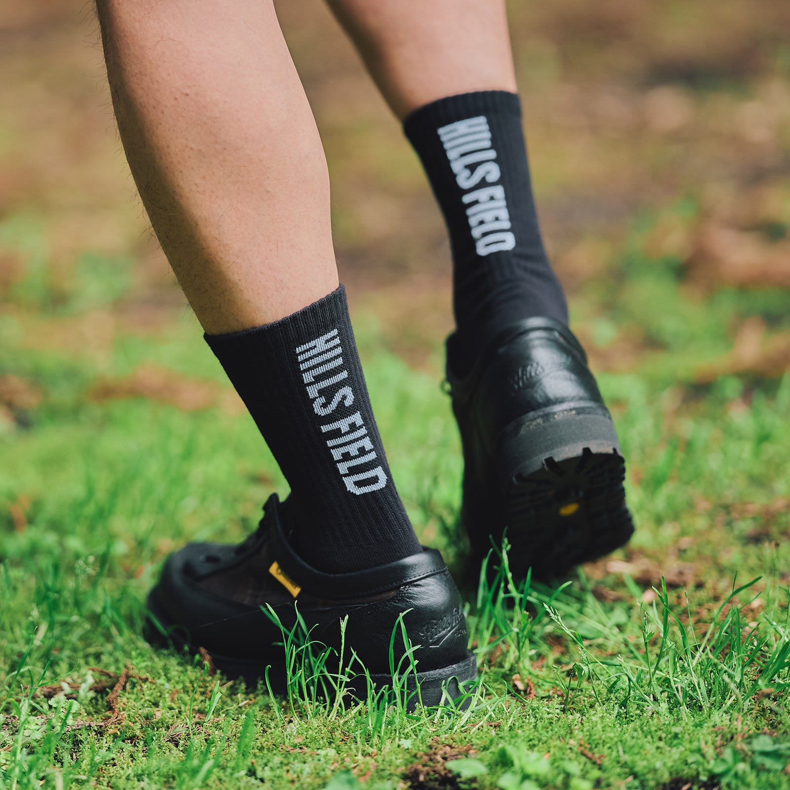HILLS FIELD DEODORANT LOGO SOCKS ブラック