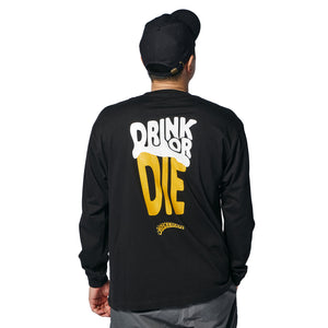 DRINK OR DIE L/S T-Shirt ブラック