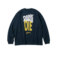 DRINK OR DIE L/S T-Shirt ネイビー