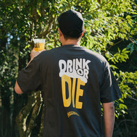 DRINK OR DIE T-Shirt ドリンクオアダイ Tシャツ チャコール