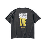 DRINK OR DIE T-Shirt ドリンクオアダイ Tシャツ チャコール