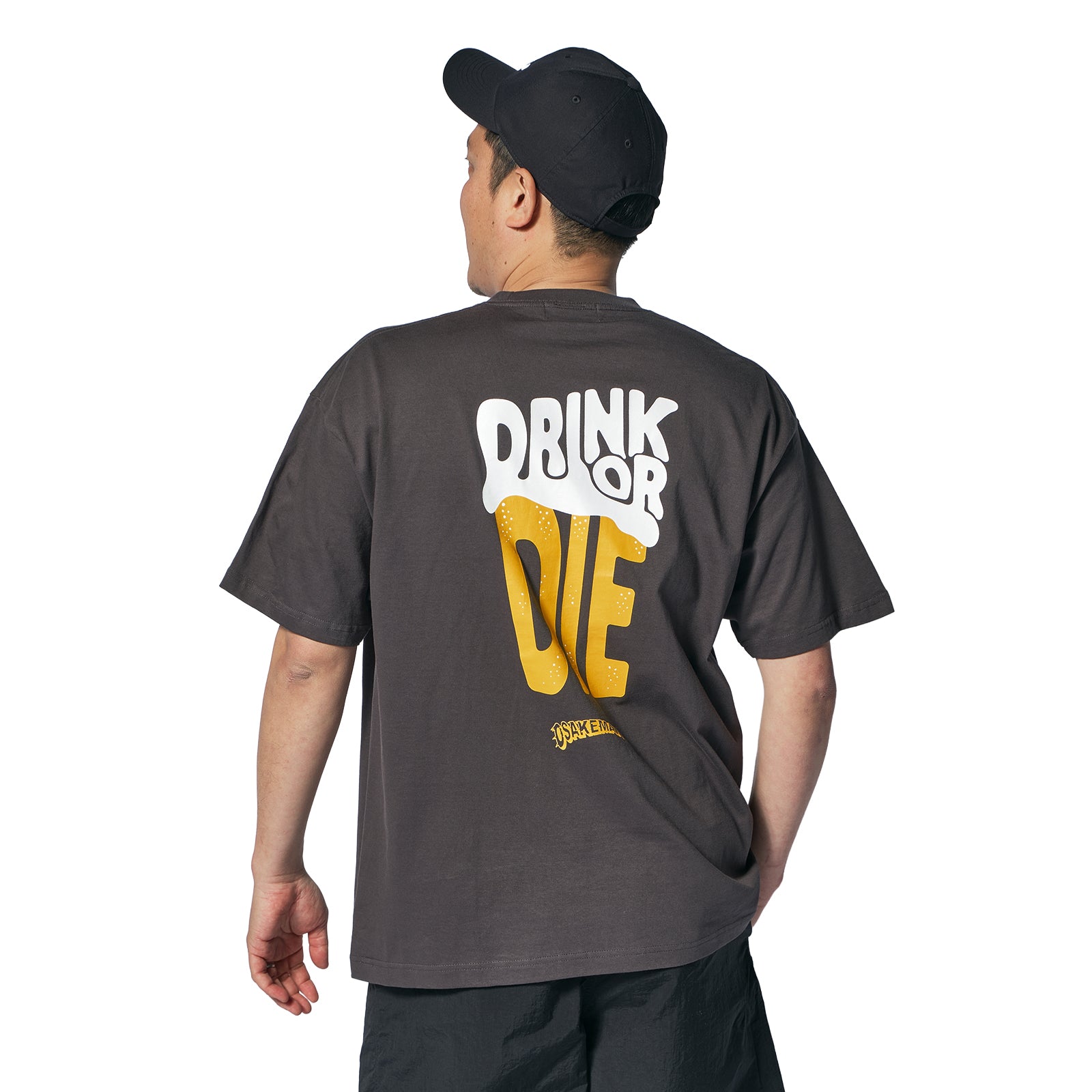 DRINK OR DIE T-Shirt ドリンクオアダイ Tシャツ チャコール