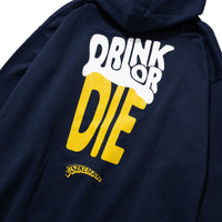DRINK OR DIE HOODIE ネイビー