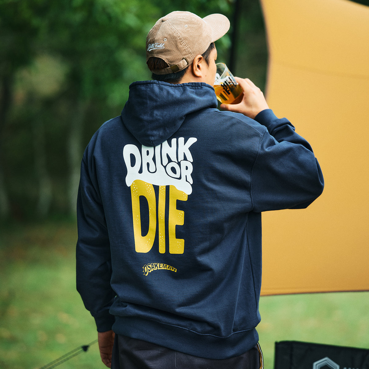 DRINK OR DIE HOODIE ネイビー