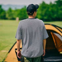 FIELD BORDER BIG POCKET T-SHIRT ホワイト