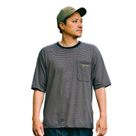 FIELD BORDER BIG POCKET T-SHIRT ブラック