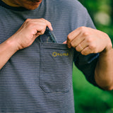 FIELD BORDER BIG POCKET T-SHIRT ブラック