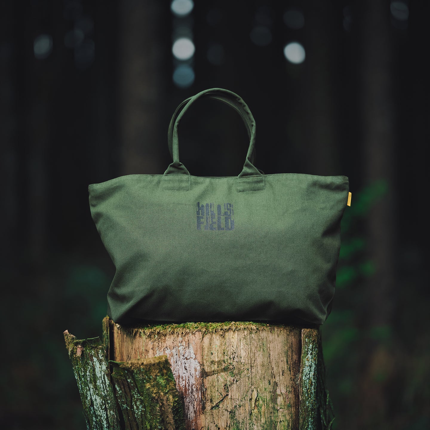 HILLS FIELD DRIP LOGO TOTE BAG オリーブ