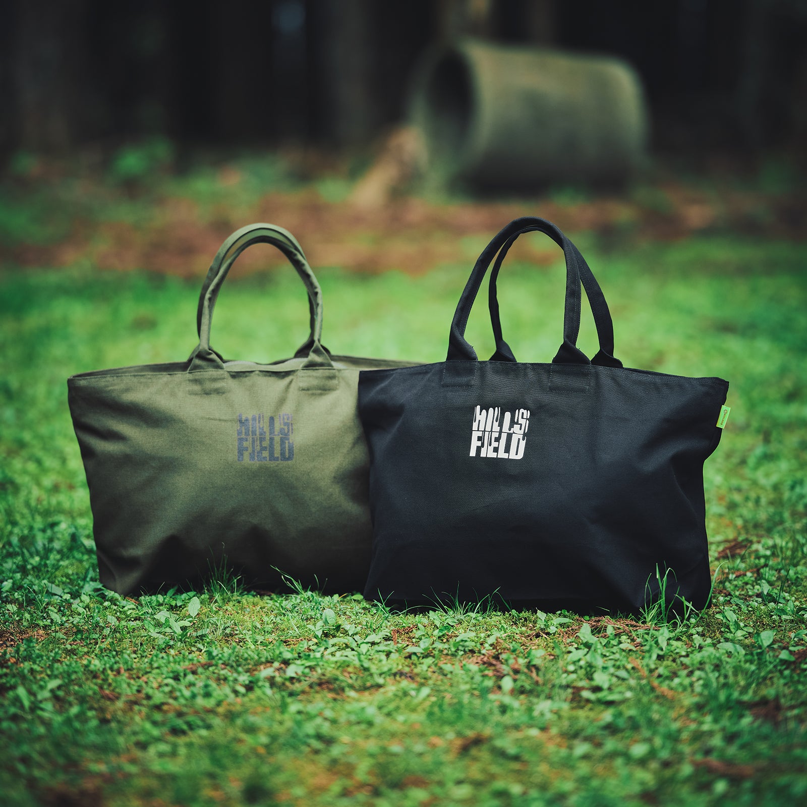 HILLS FIELD DRIP LOGO TOTE BAG オリーブ