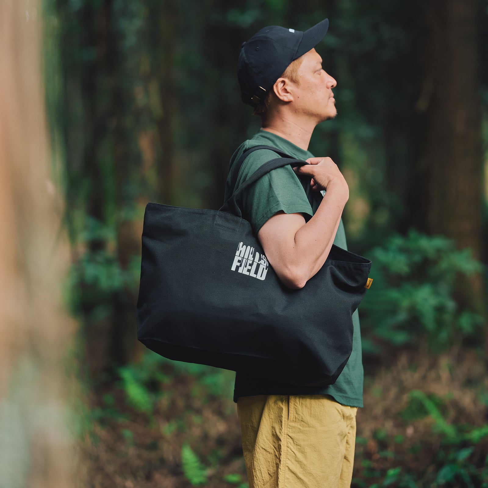 HILLS FIELD DRIP LOGO TOTE BAG ブラック