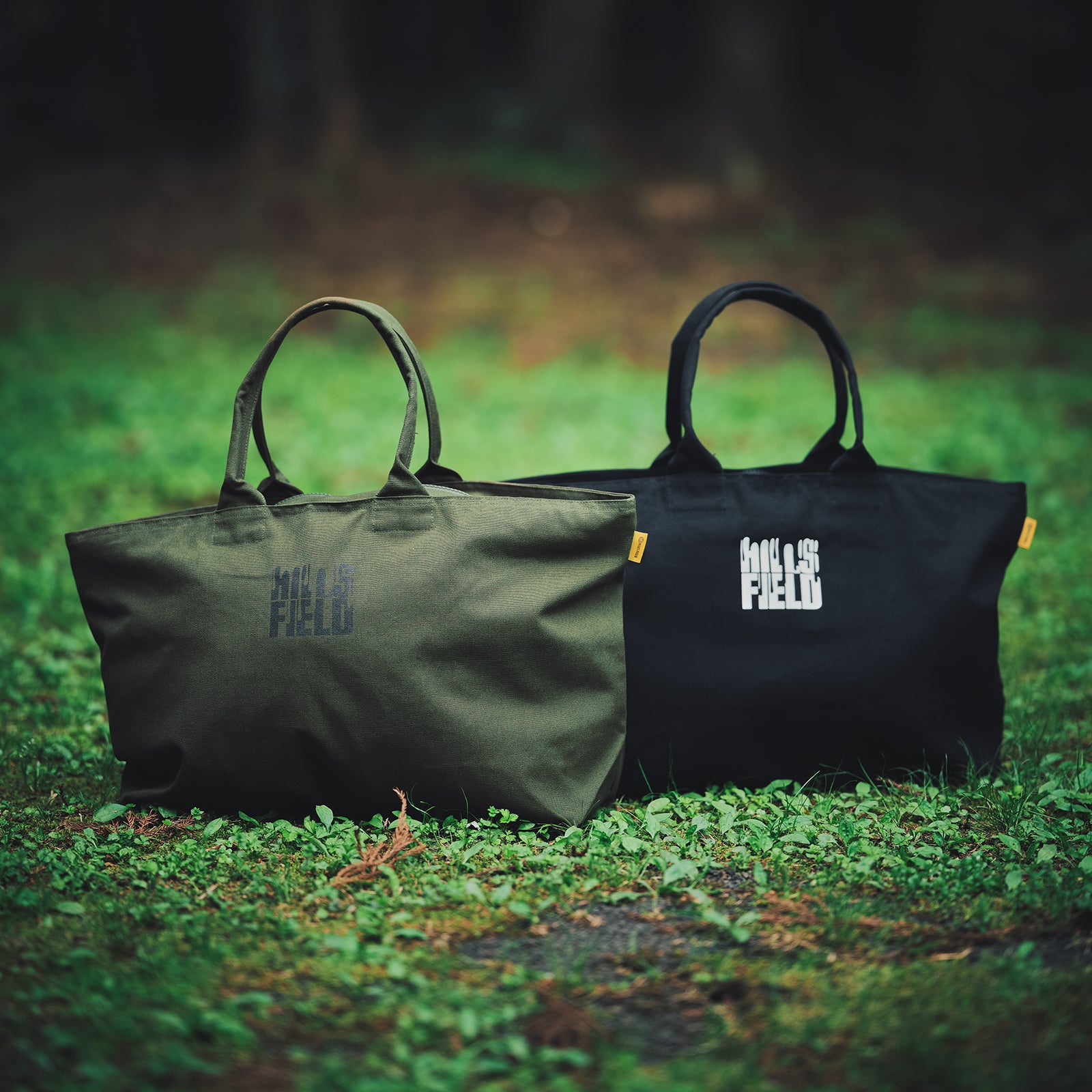 HILLS FIELD DRIP LOGO TOTE BAG ブラック