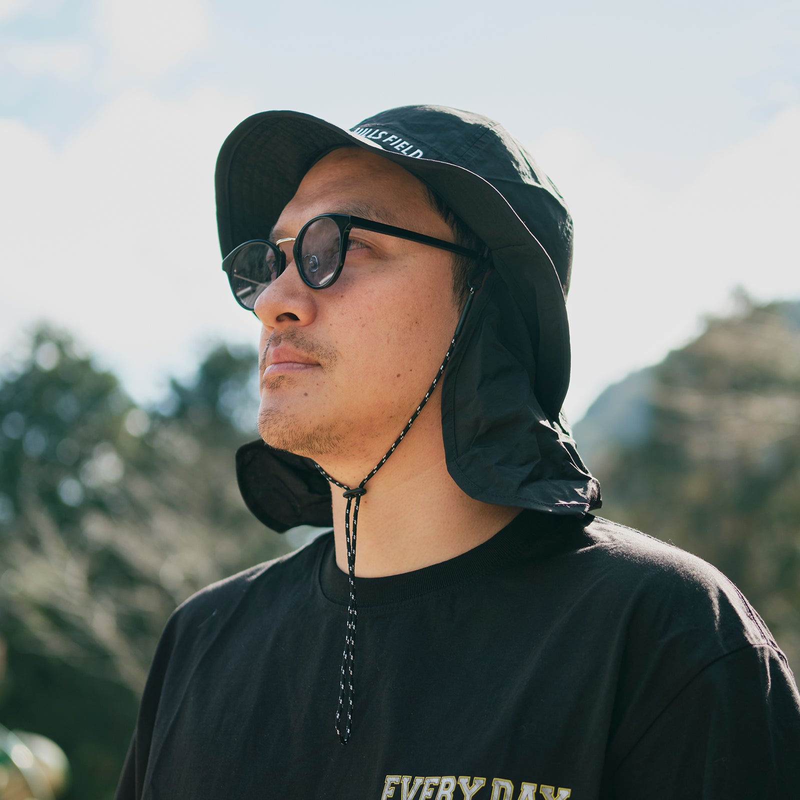 HILLS FIELD SUNSHADE HAT ブラック