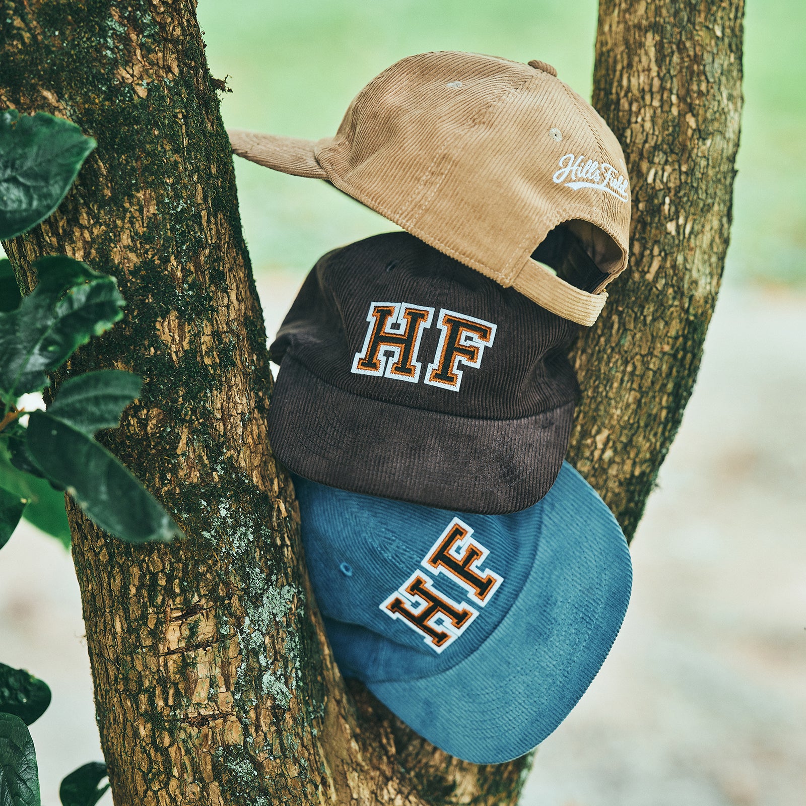 HF WAPPEN CORDUROY CAP ブルー
