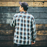 OMBRE CHECK FLANNEL SHIRT ブラウン
