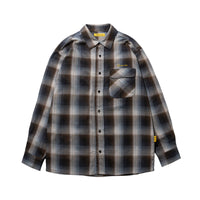 OMBRE CHECK FLANNEL SHIRT ブラウン
