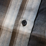 OMBRE CHECK FLANNEL SHIRT ブラウン