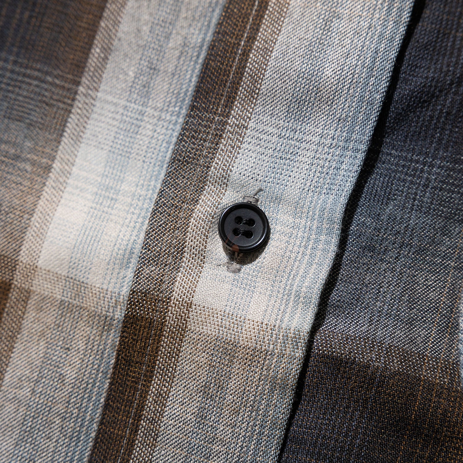 OMBRE CHECK FLANNEL SHIRT ブラウン