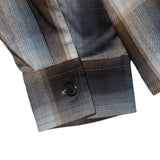 OMBRE CHECK FLANNEL SHIRT ブラウン