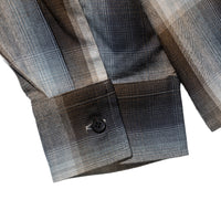 OMBRE CHECK FLANNEL SHIRT ブラウン