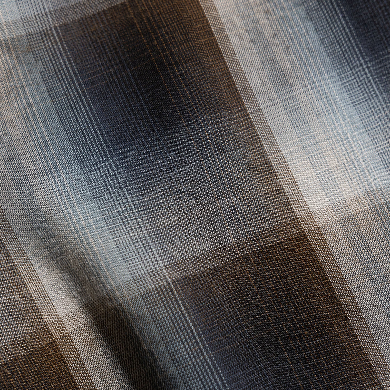 OMBRE CHECK FLANNEL SHIRT ブラウン