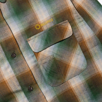 OMBRE CHECK FLANNEL SHIRT グリーン