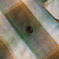 OMBRE CHECK FLANNEL SHIRT グリーン