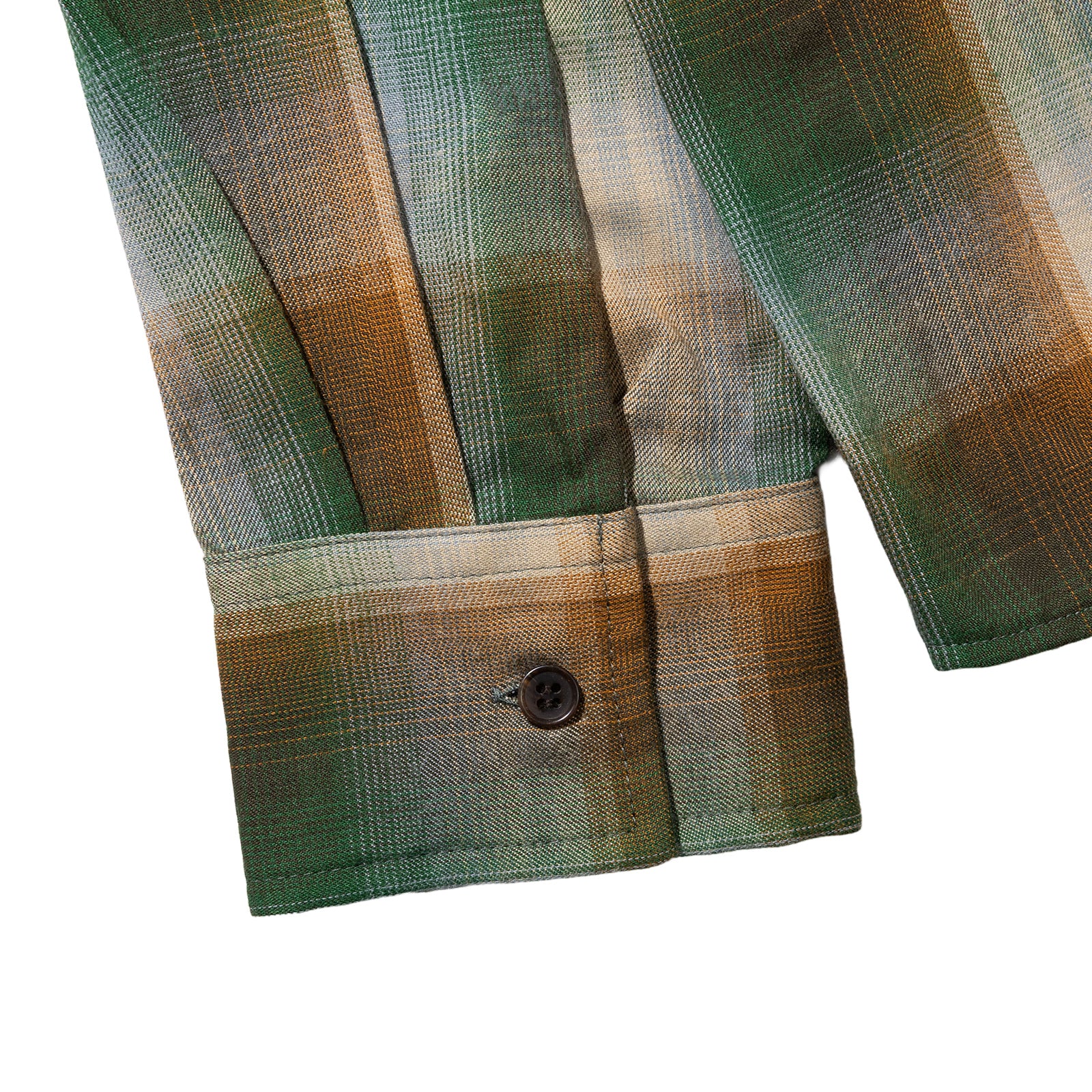 OMBRE CHECK FLANNEL SHIRT グリーン