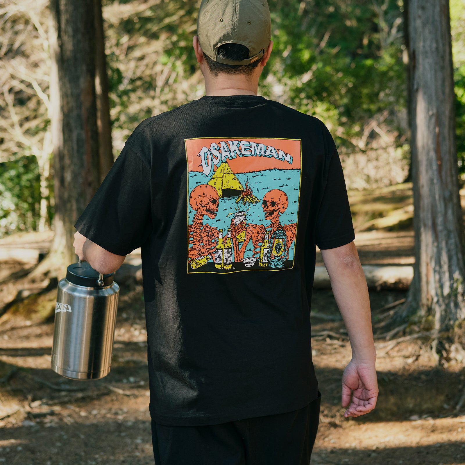 OSAKEMAN T-Shirt お酒マン Tシャツ ブラック