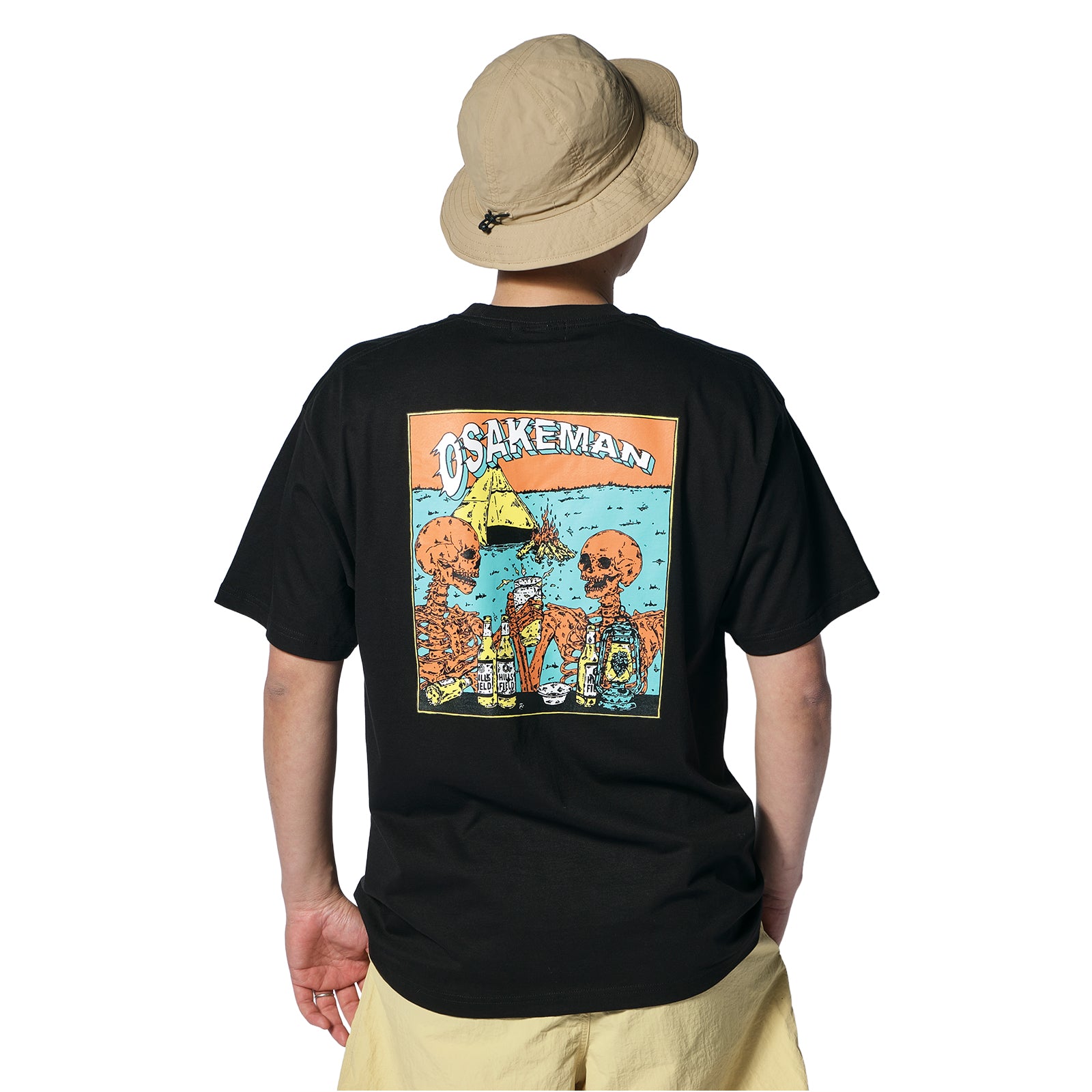 OSAKEMAN T-Shirt お酒マン Tシャツ ブラック