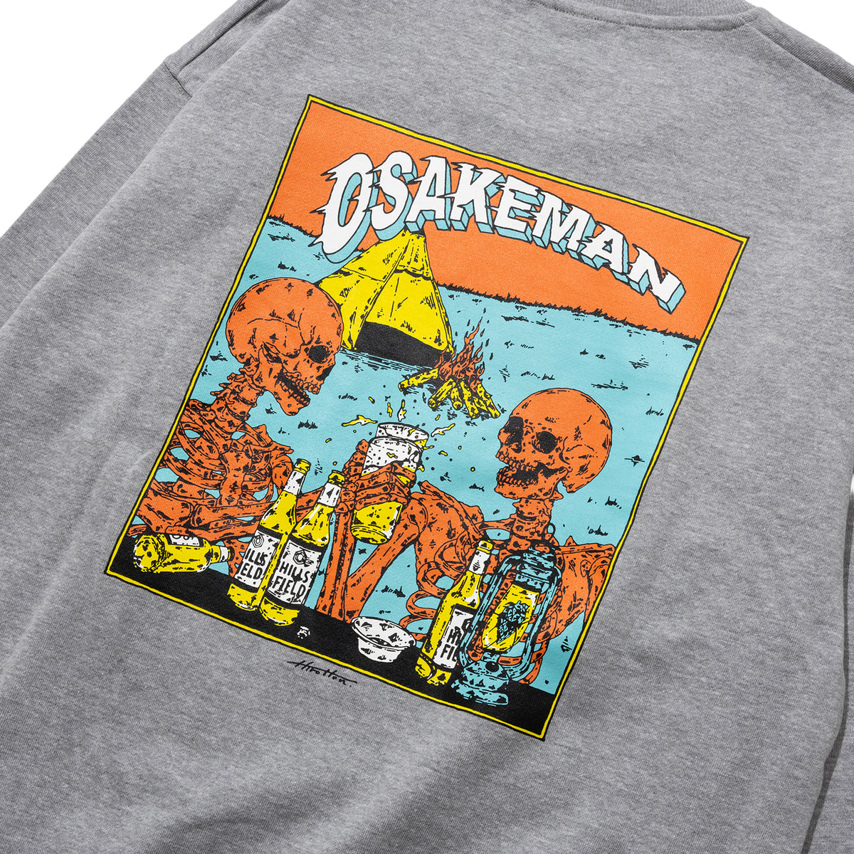 OSAKEMAN CREW NECK ヘザーグレー