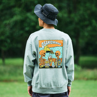 OSAKEMAN CREW NECK ヘザーグレー