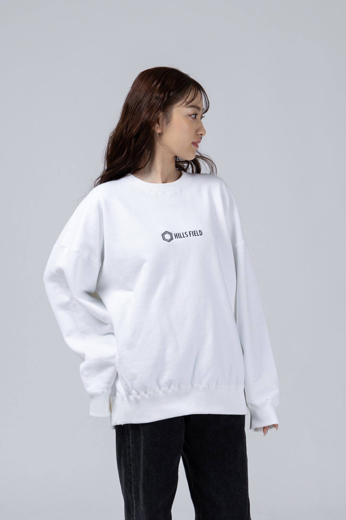 HILLS FIELD LOGO Sweatshirt ロゴトレーナー ホワイト