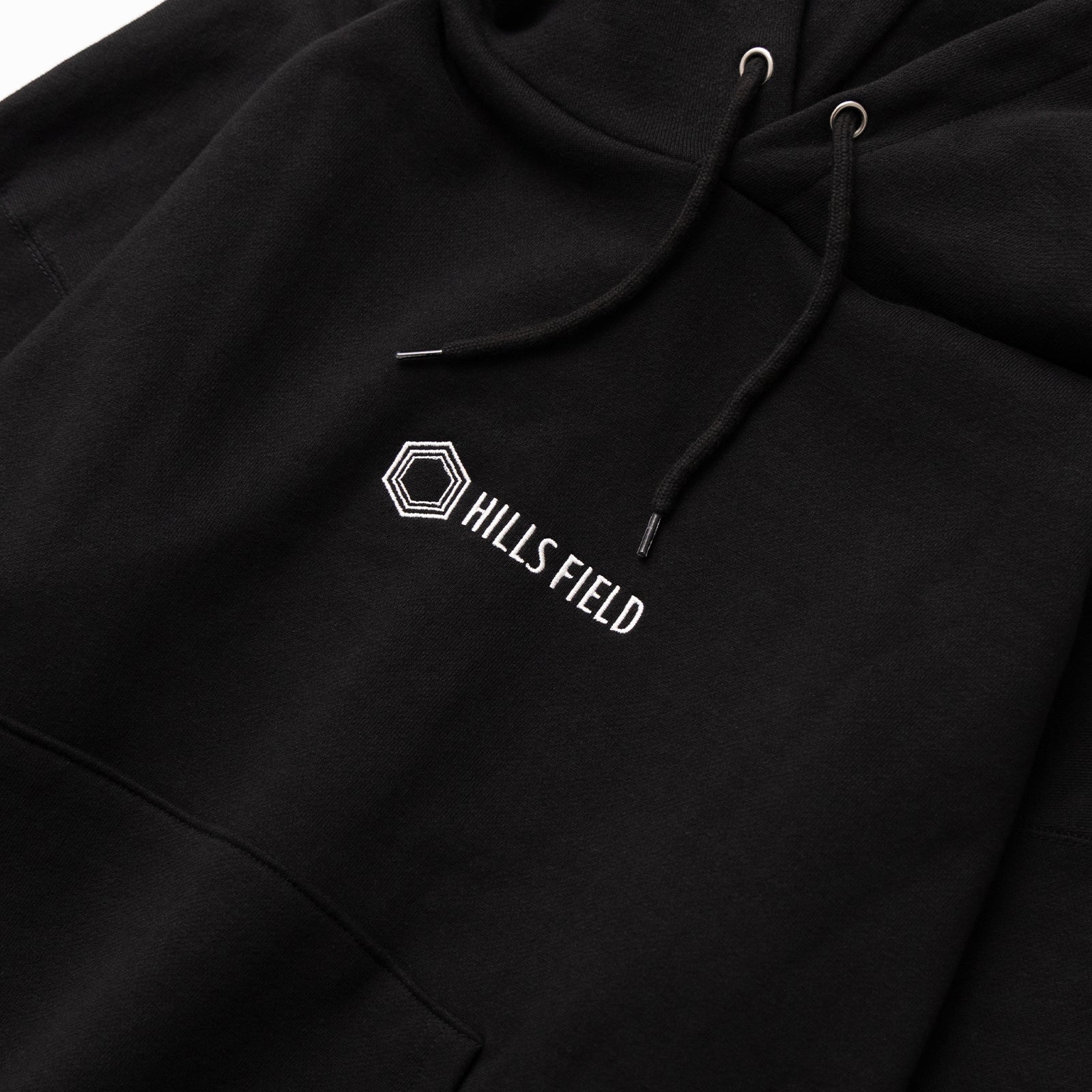 HILLS FIELD LOGO HOODIE ロゴフーディ ブラック
