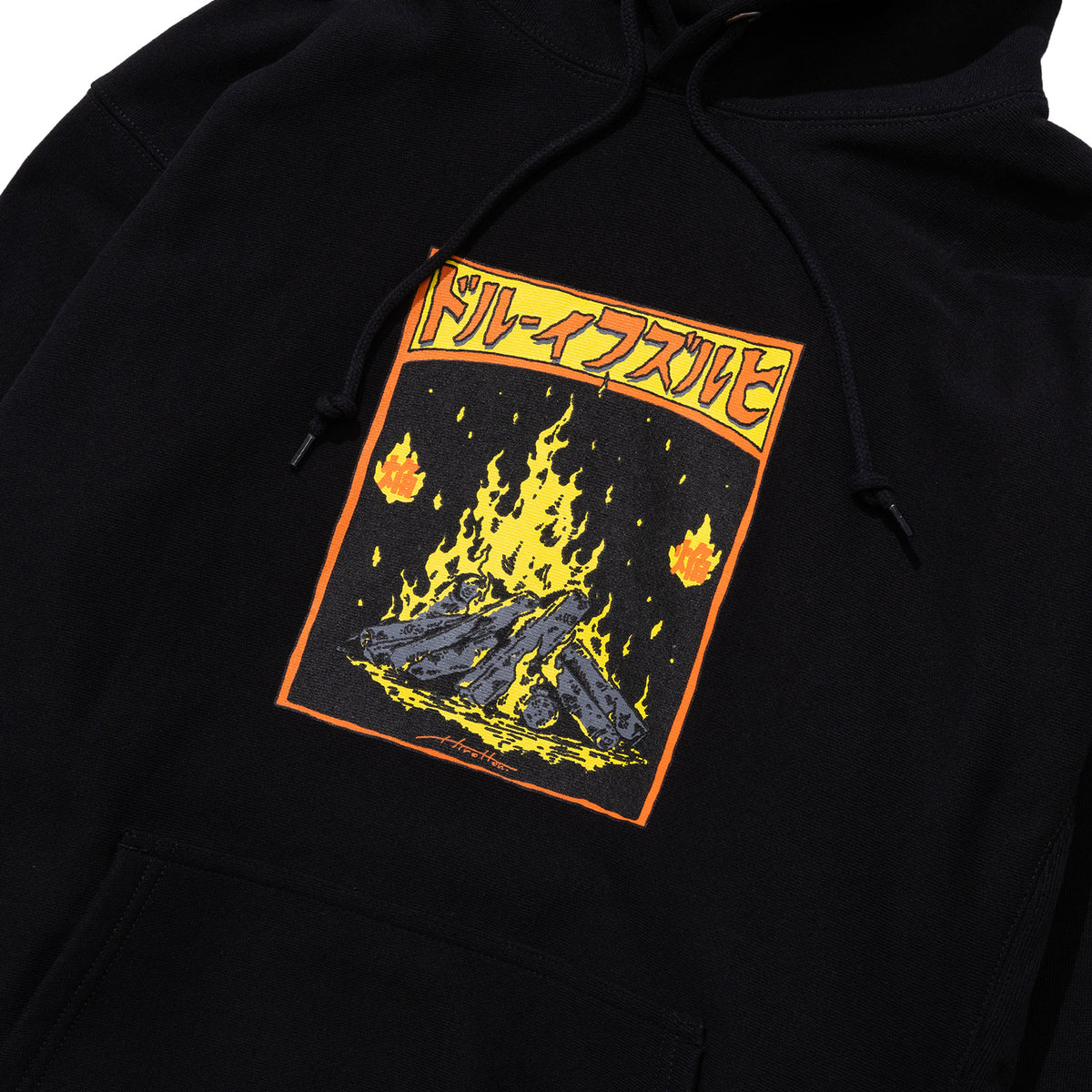 TOMOSHIBI TAKIBI HOODIE ブラック