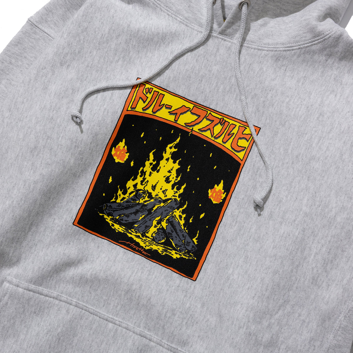 TOMOSHIBI TAKIBI HOODIE アッシュ