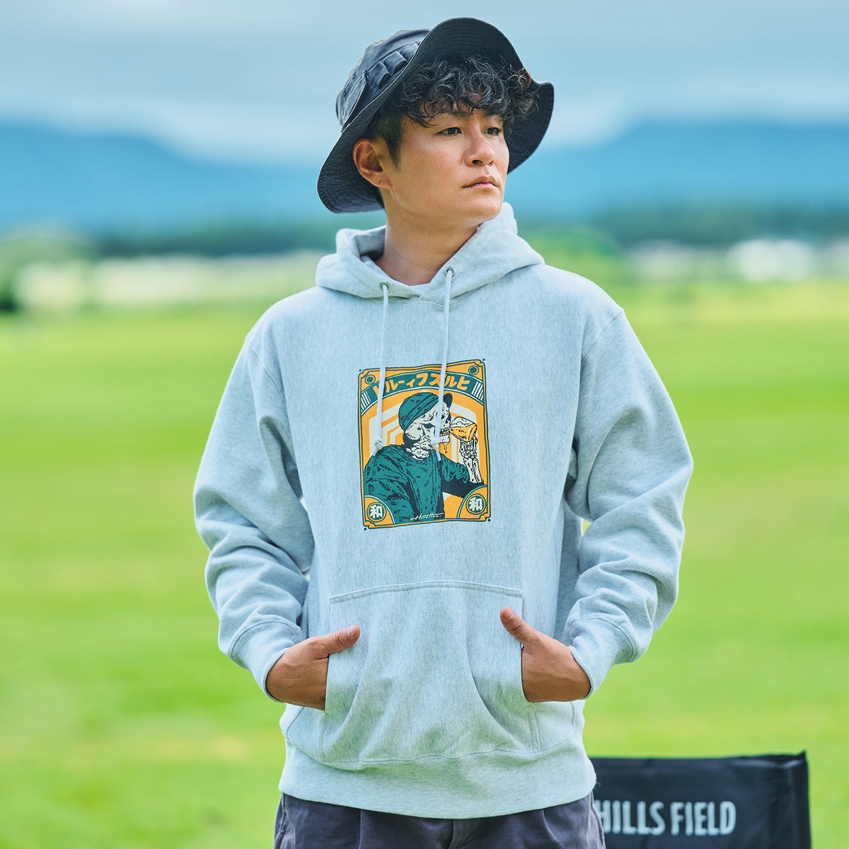 TOMOSHIBI YAMATO HOODIE アッシュ