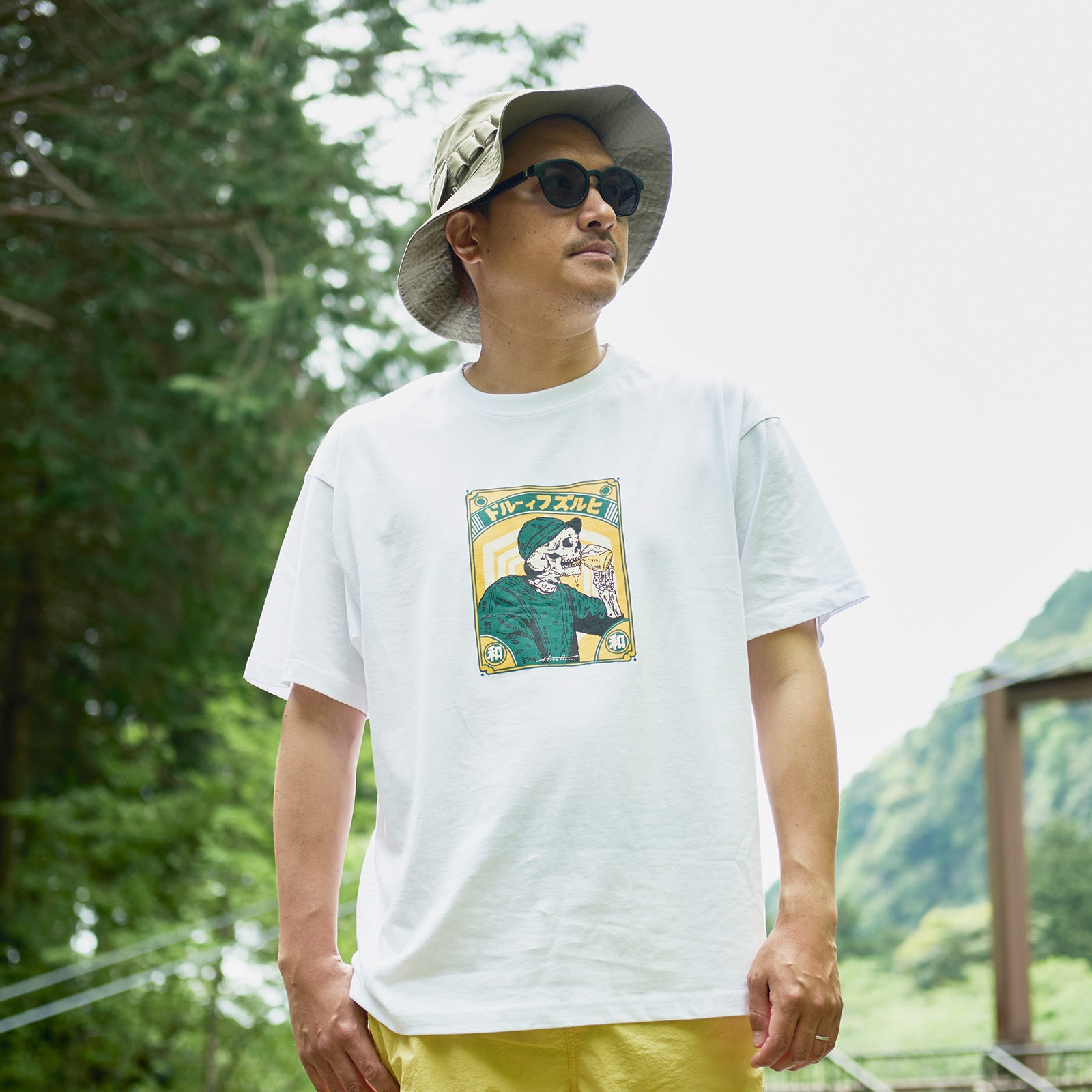 TOMOSHIBI YAMATO T-SHIRT ホワイト – HILLS FIELD